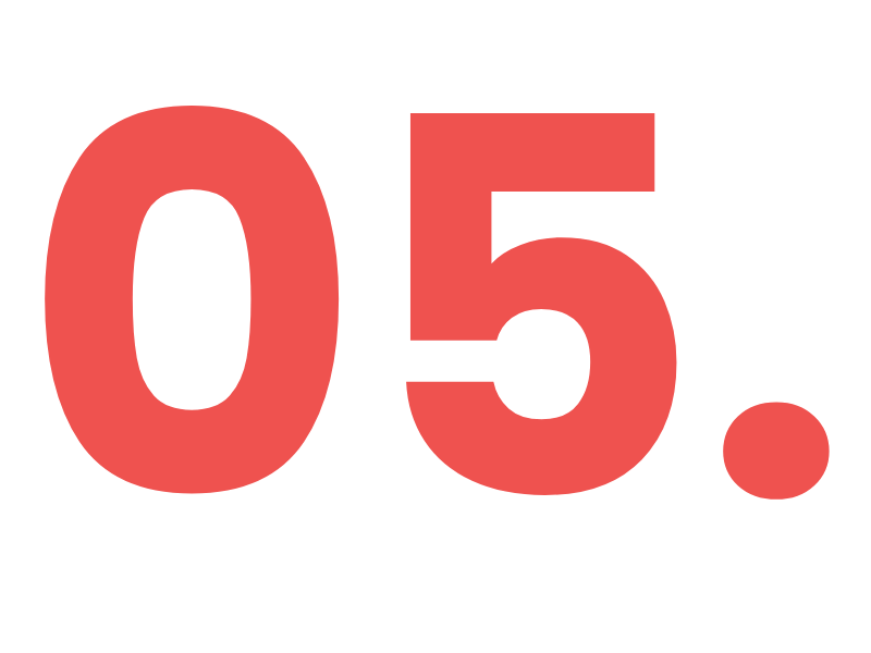 Red number '05.' on a white background