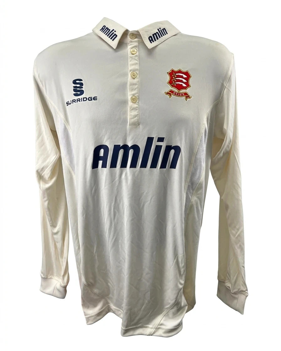 Essex County Long Sleeve Cricket Shirt Signed by Monty Panesar