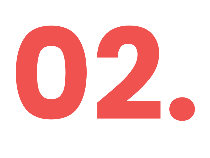 02 in red on a white background