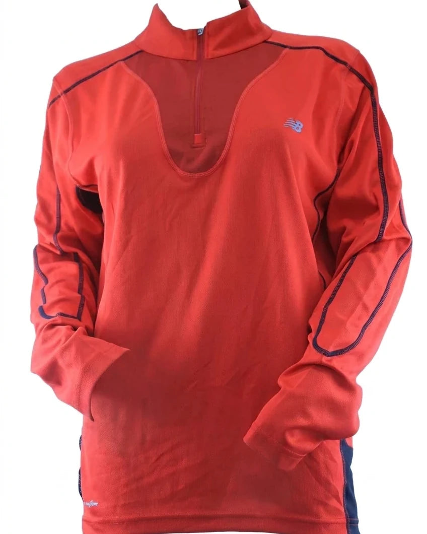 Enhanced Men's New Balance Lightning Dry 1/4 Zip Long Sleeved Sports Top - kitround kitround product