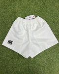 Kids Canterbury Twill Sports Shorts White Age 8