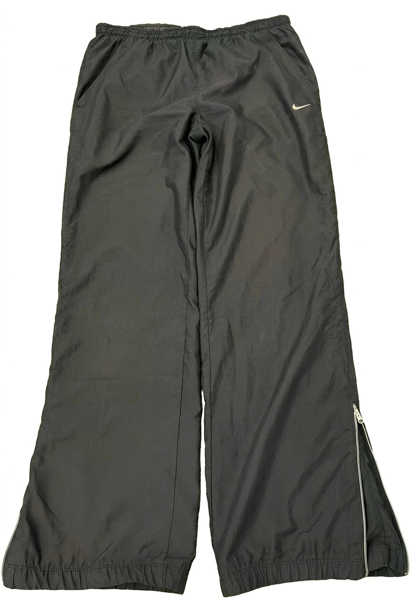 Nike Black Loose Fit Track Pants with Side Zips