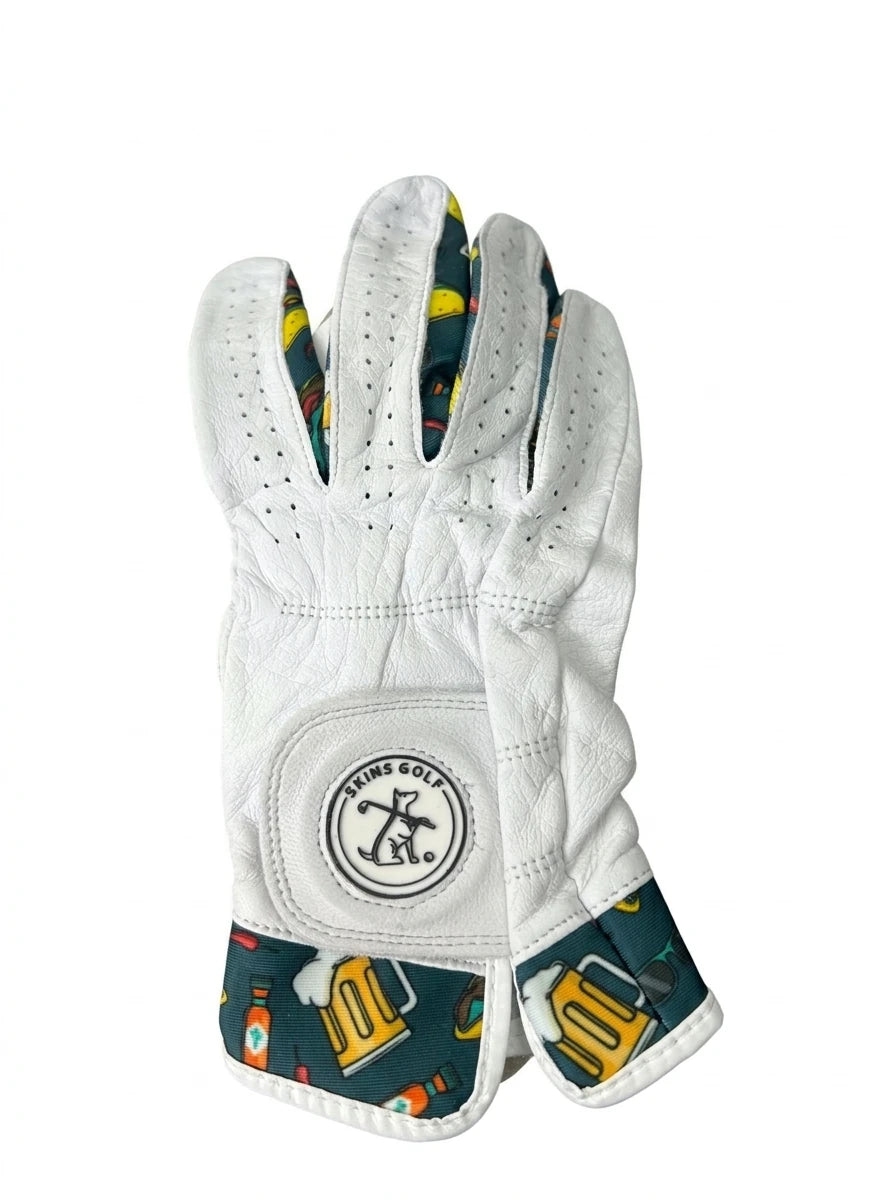 Skins Golf Glove - Taco & Beer Motif, Right Hand Large