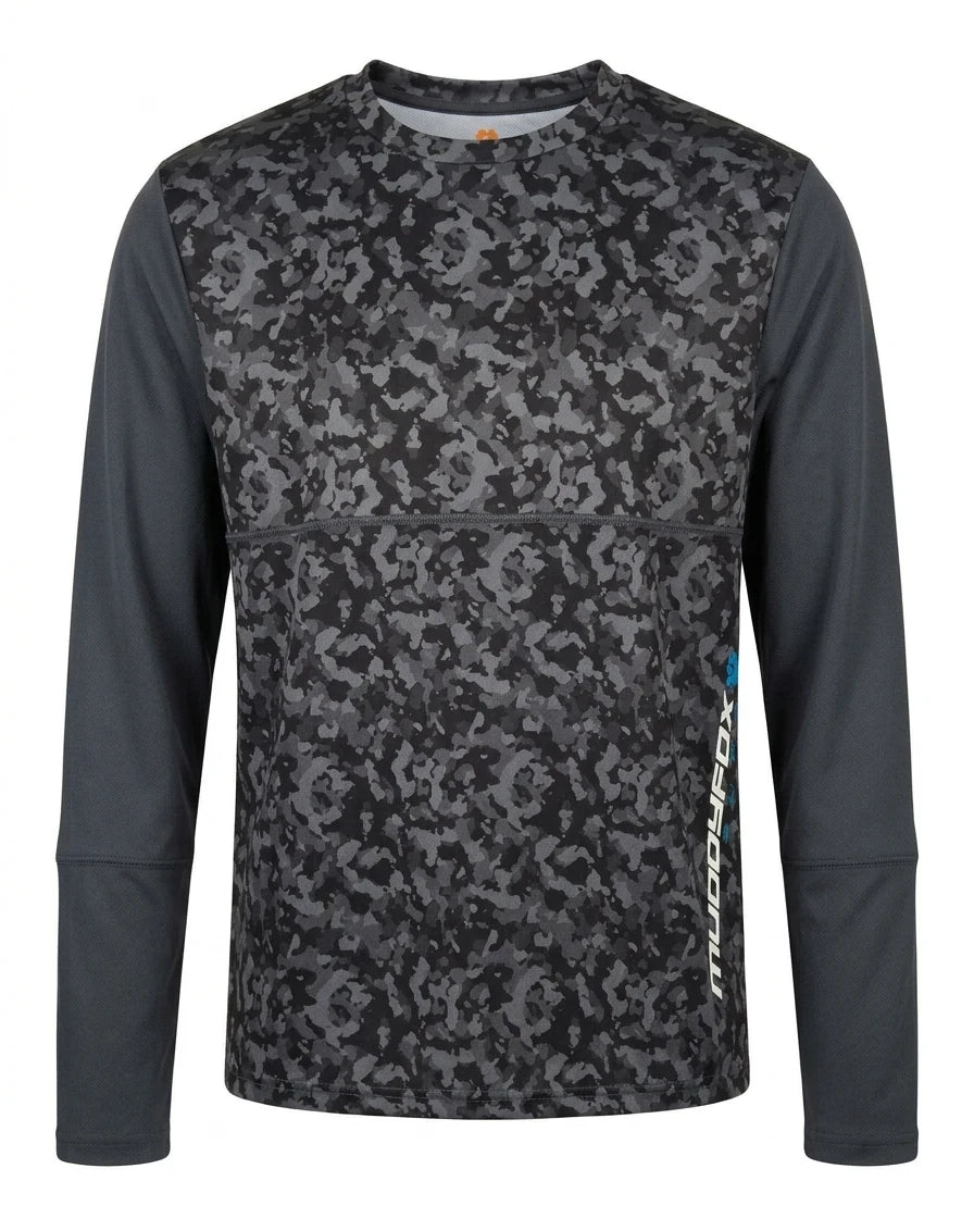 Enhanced Front view of Muddy Fox XL long sleeve camouflage top