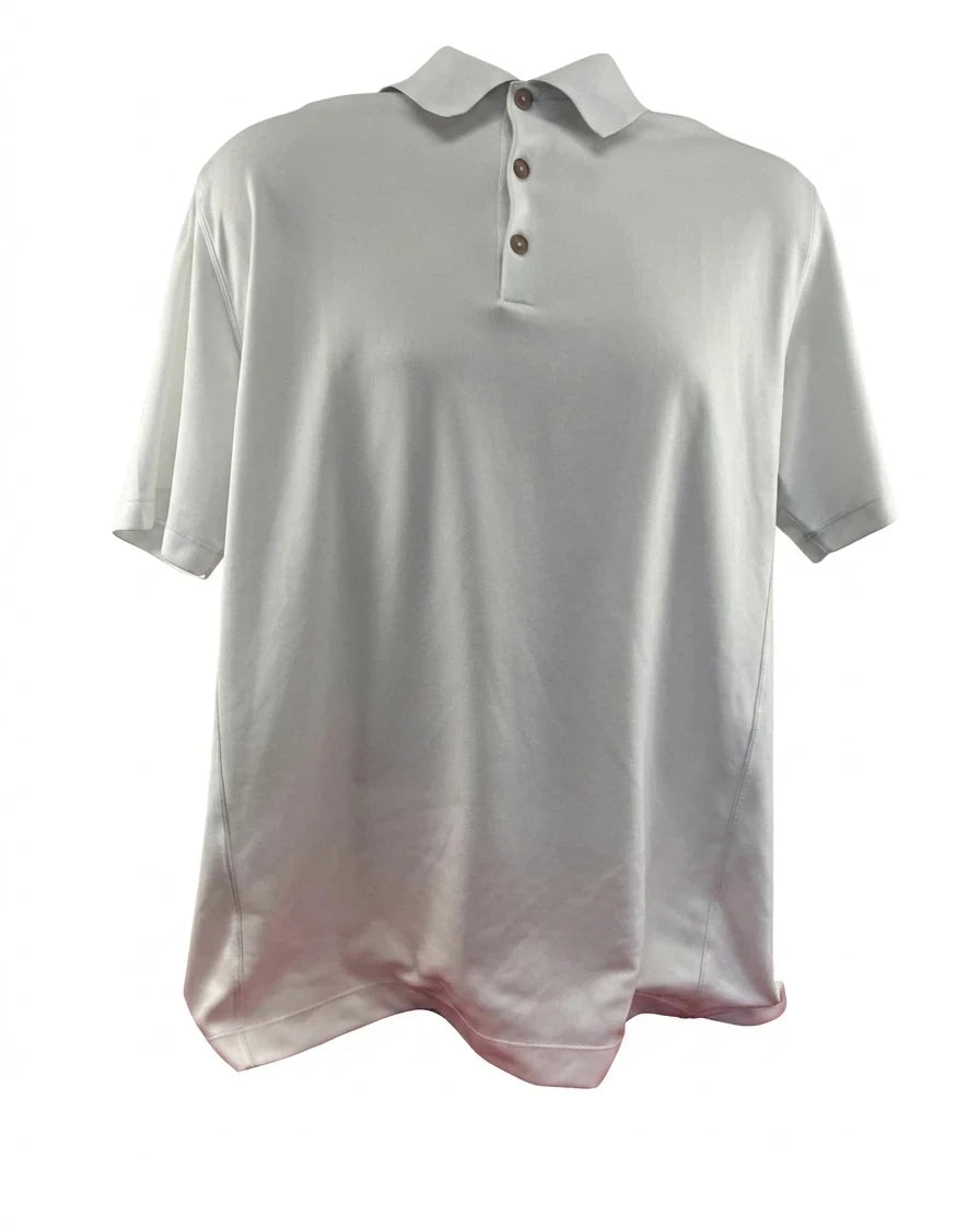 Enhanced White Short Sleeve Golf Polo Shirt - kitround kitround product