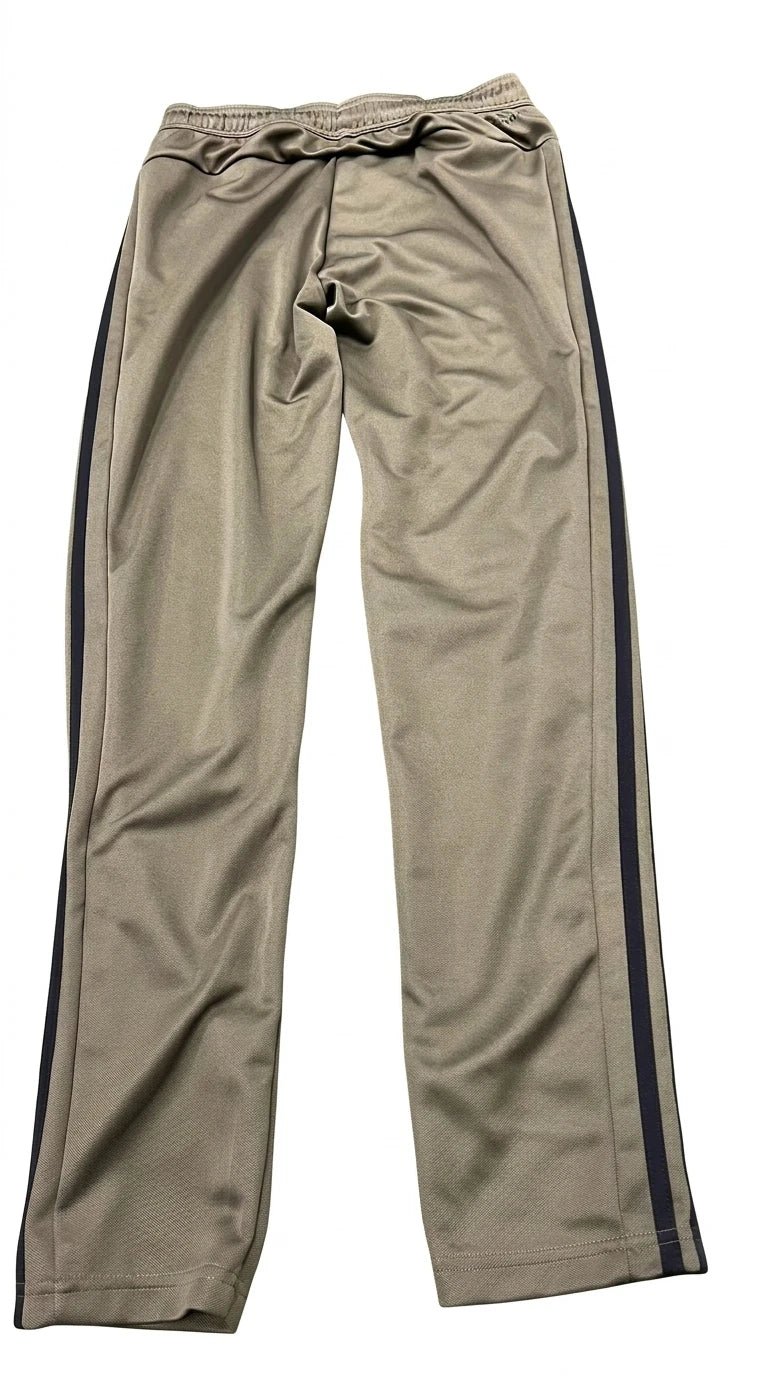 adidas Khaki Joggers with Bold Black Stripes