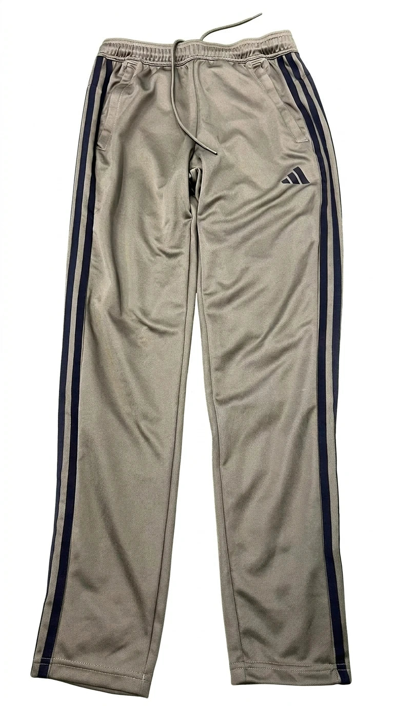 adidas Khaki Joggers with Bold Black Stripes