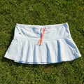 Lacoste Light Blue Tennis Skirt with Coral Drawstring