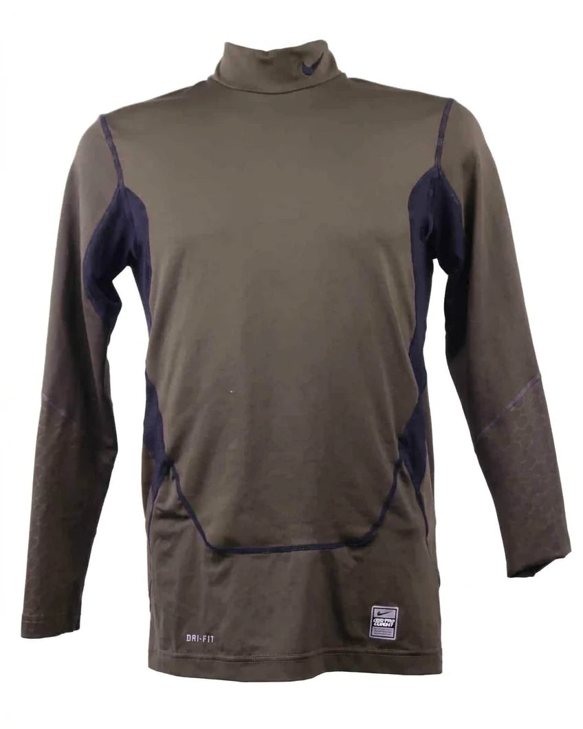 Enhanced Nike Pro Combat Mock Neck Compression Long Sleeved Top - kitround kitround product
