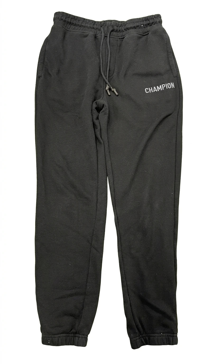 Champion Black Fleece Tracksuit Bottoms