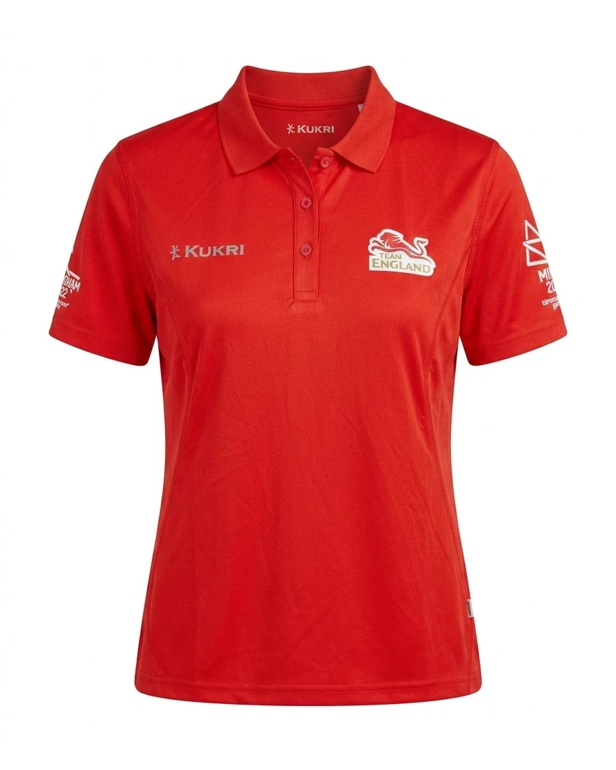 Kukri Team England Women's Red Polo Shirt Birmingham 2022
