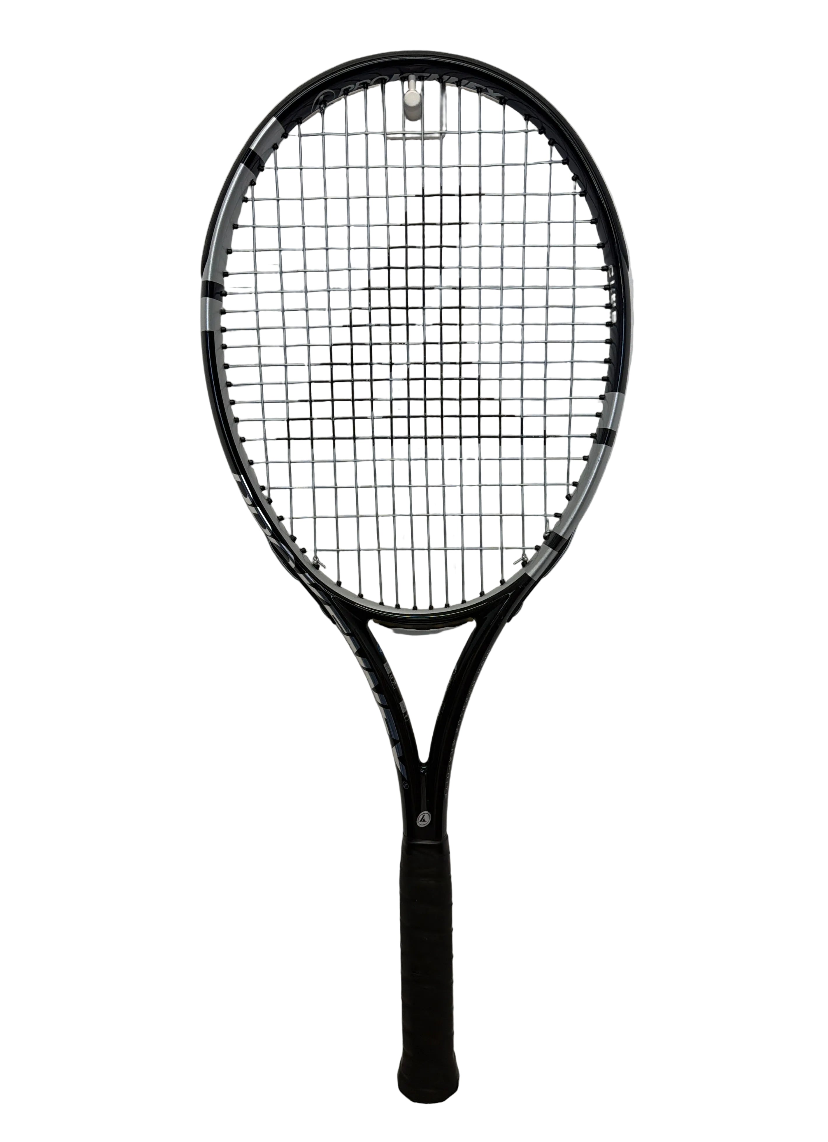 Front view of ProKennex TI Viper black graphite tennis racket