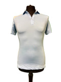 Front view of Galvin Green women's light blue golf polo shirt on mannequin