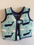 Front view of Splash About swim vest with whale and anchor print