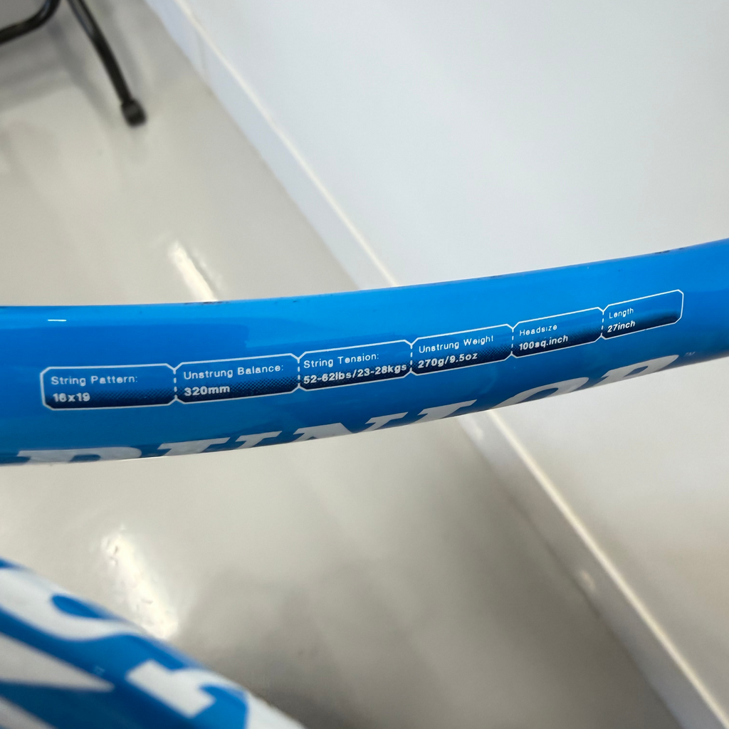 Dunlop Blaze C-100 technical specifications on blue frame
