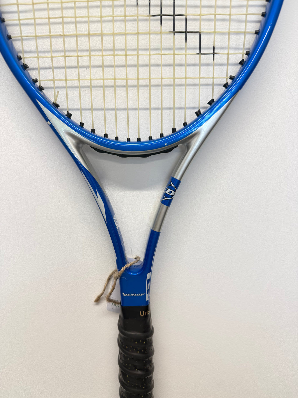 Dunlop 2 Hundred racket throat and grip area with logo