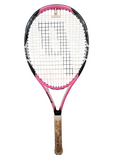 Full view of Prince TT Maria oversize tennis racket pink and black