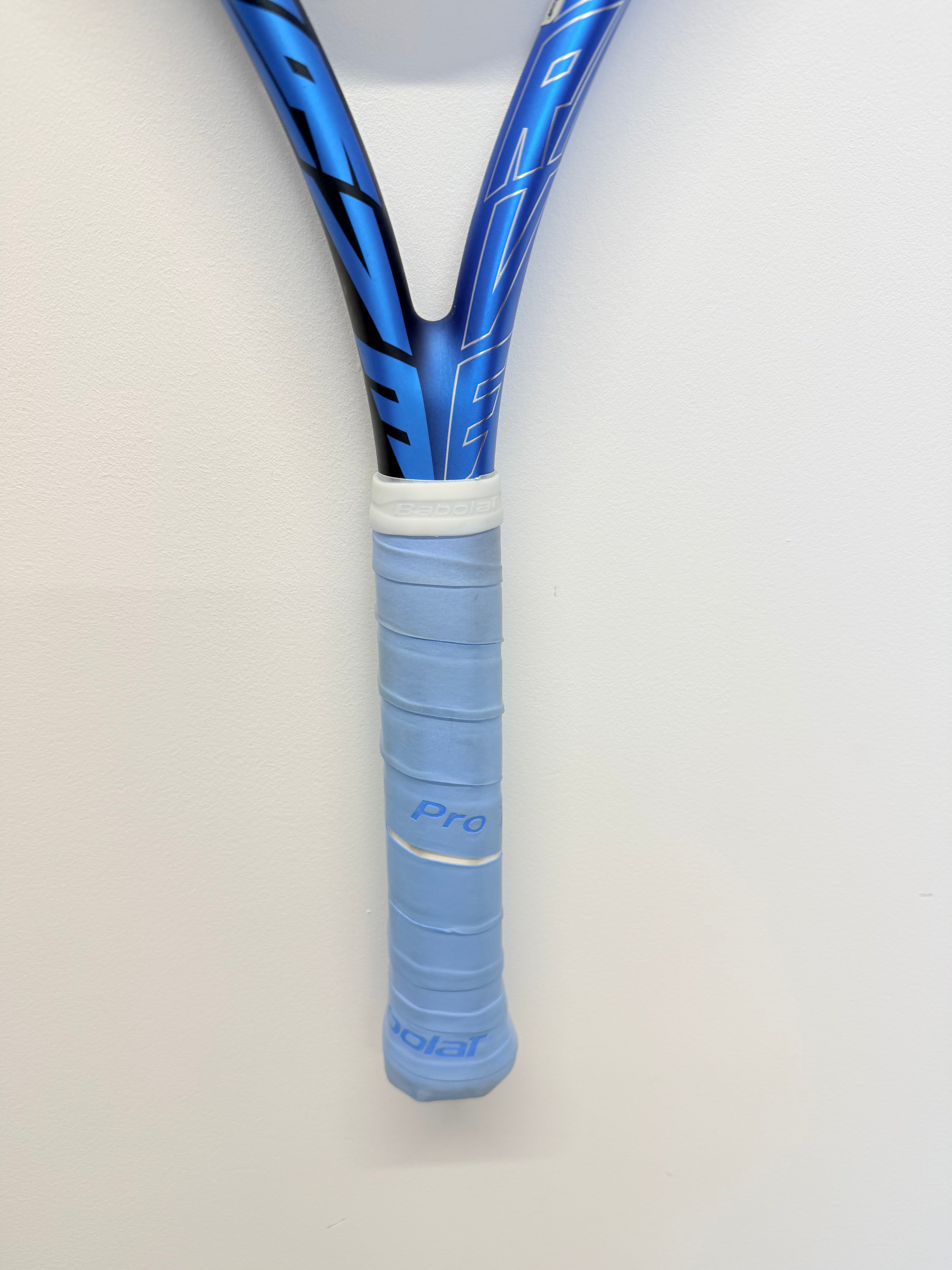 Babolat Drive Lite tennis racket blue handle with pro grip