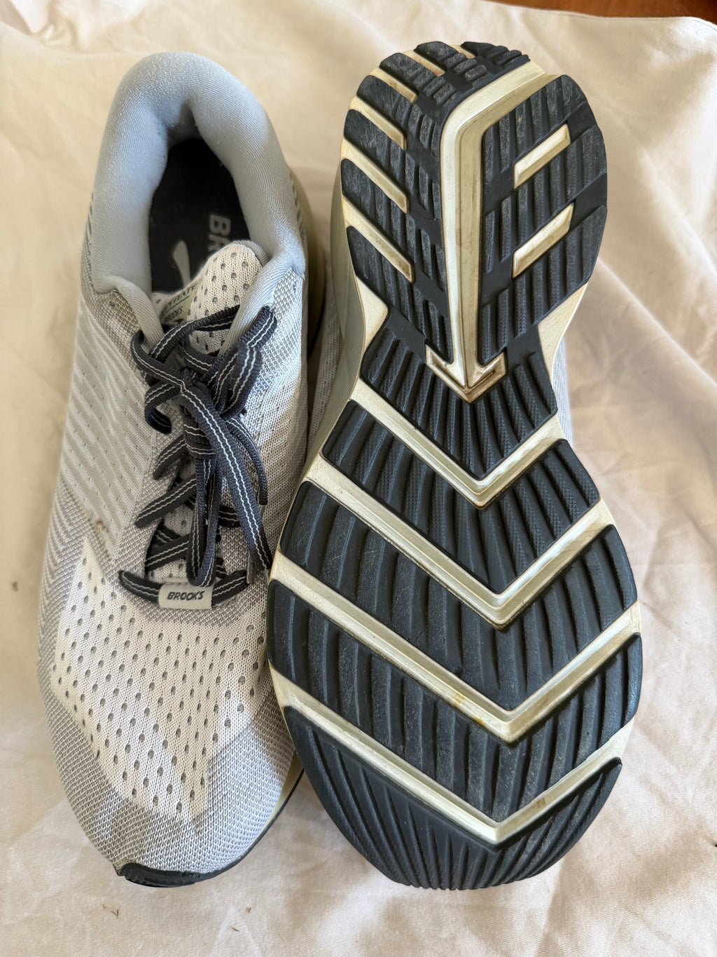 Outsole and top view of Brooks Levitate trainers