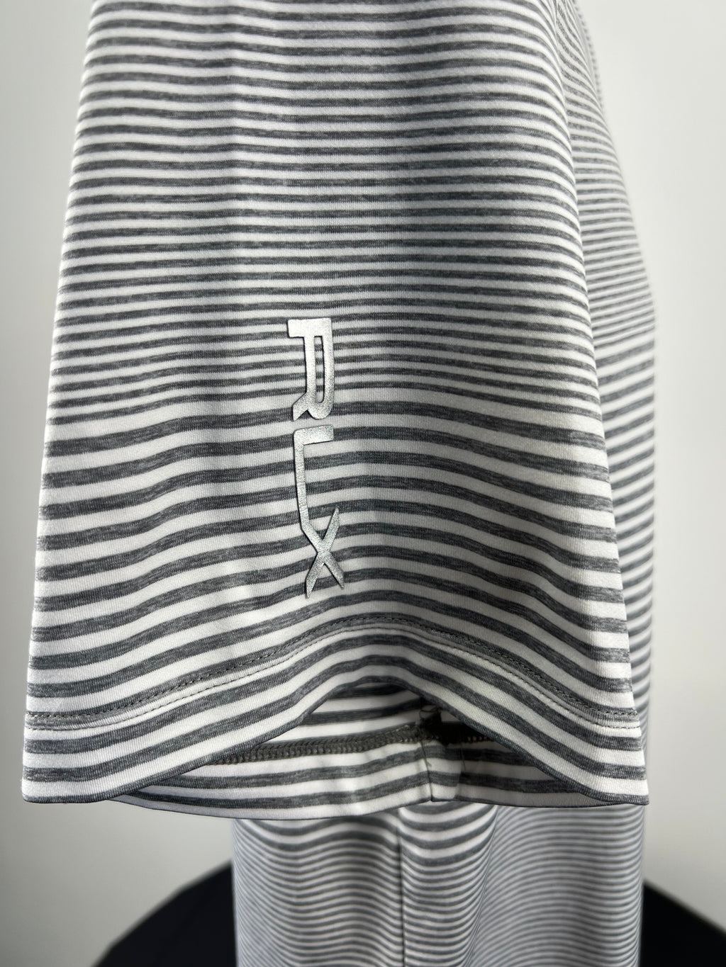 Men’s Ralph Lauren RLX Grey & White Stripe Polo Shirt - Size S