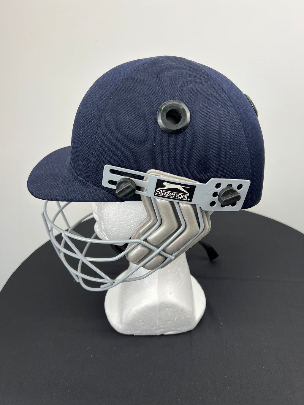 Slazenger Youth Cricket Helmet Size Small - Navy Blue
