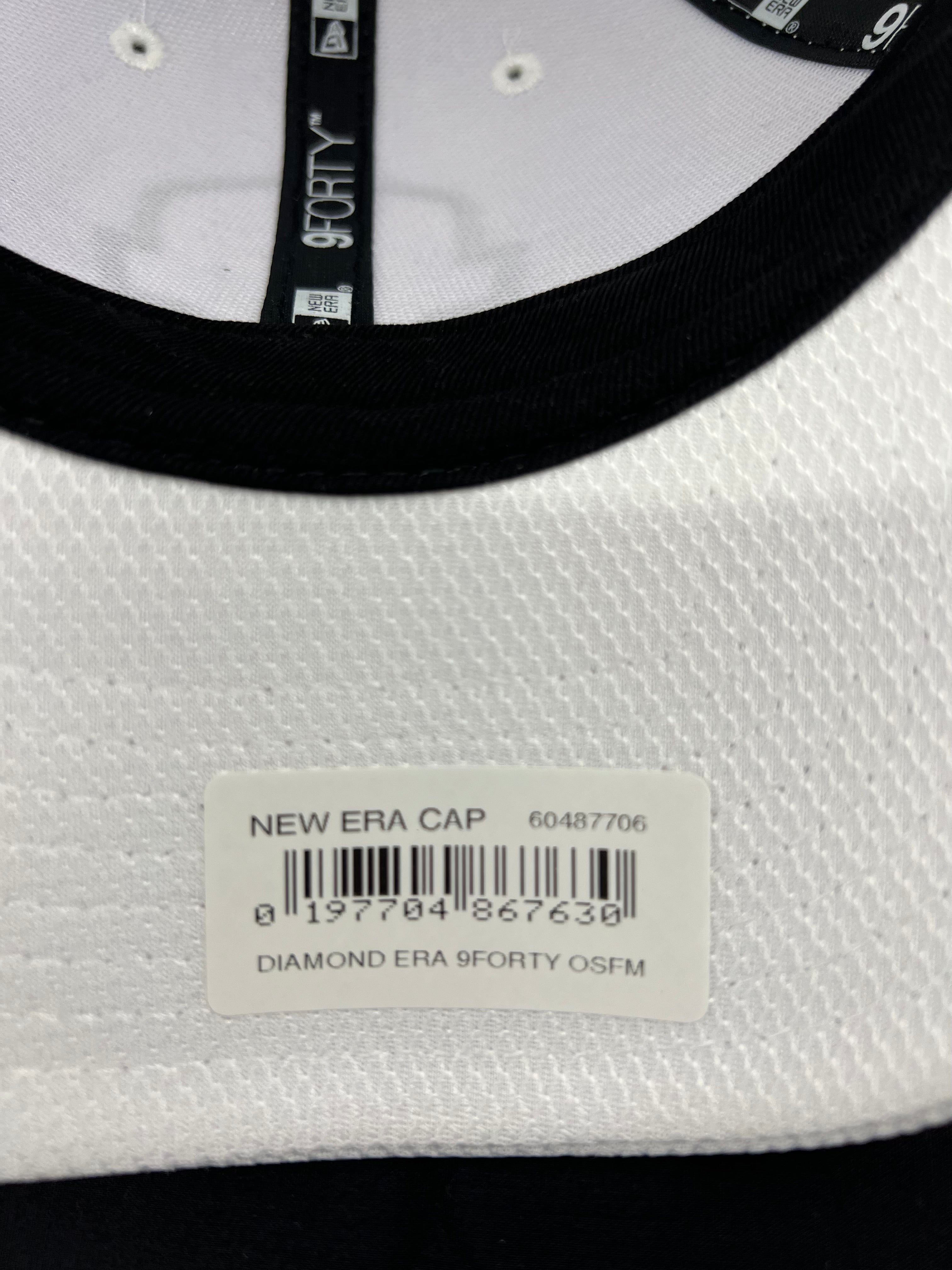 Inner view of cap showing New Era tag and barcode sticker