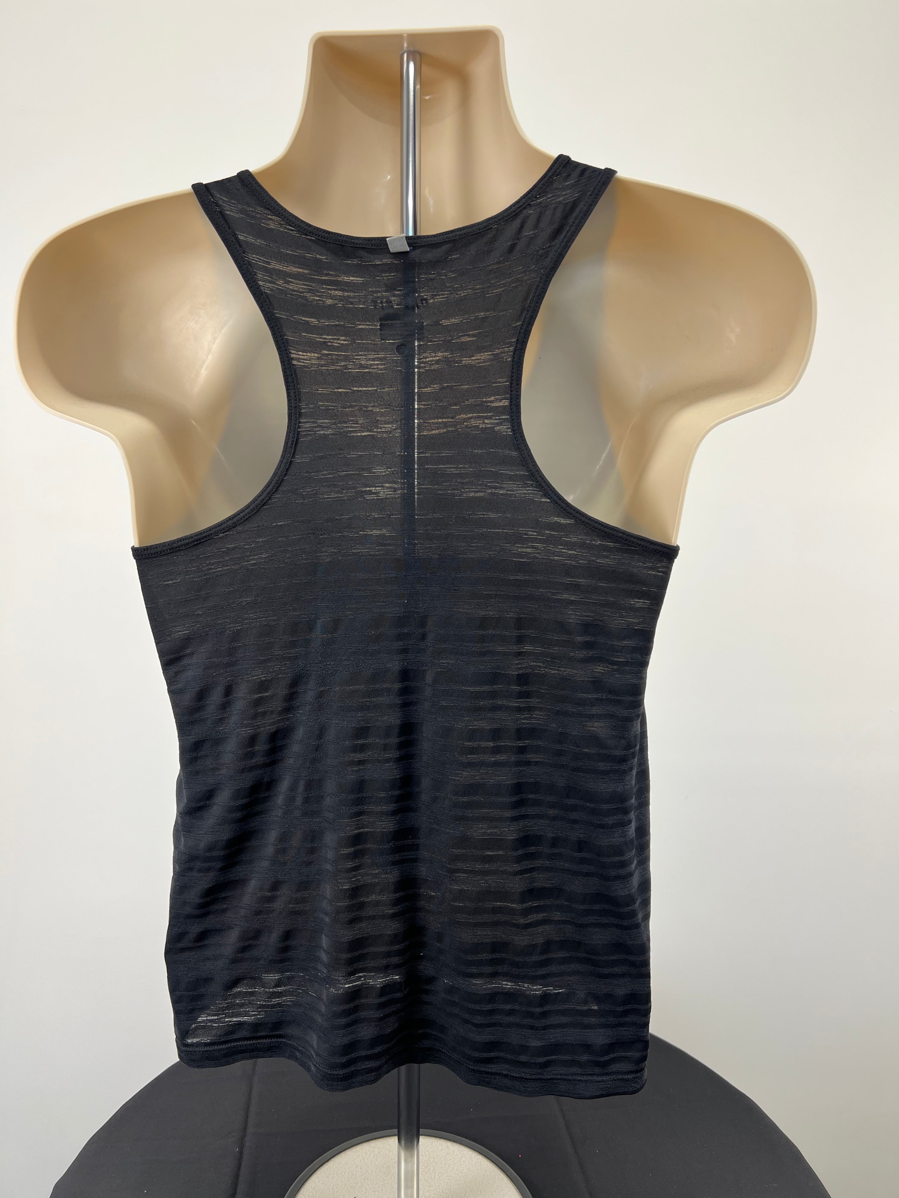 Back view of Nike black Dri-FIT sports vest showing racerback design