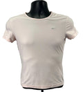 Front view of Nike light pink round neck t-shirt on mannequin