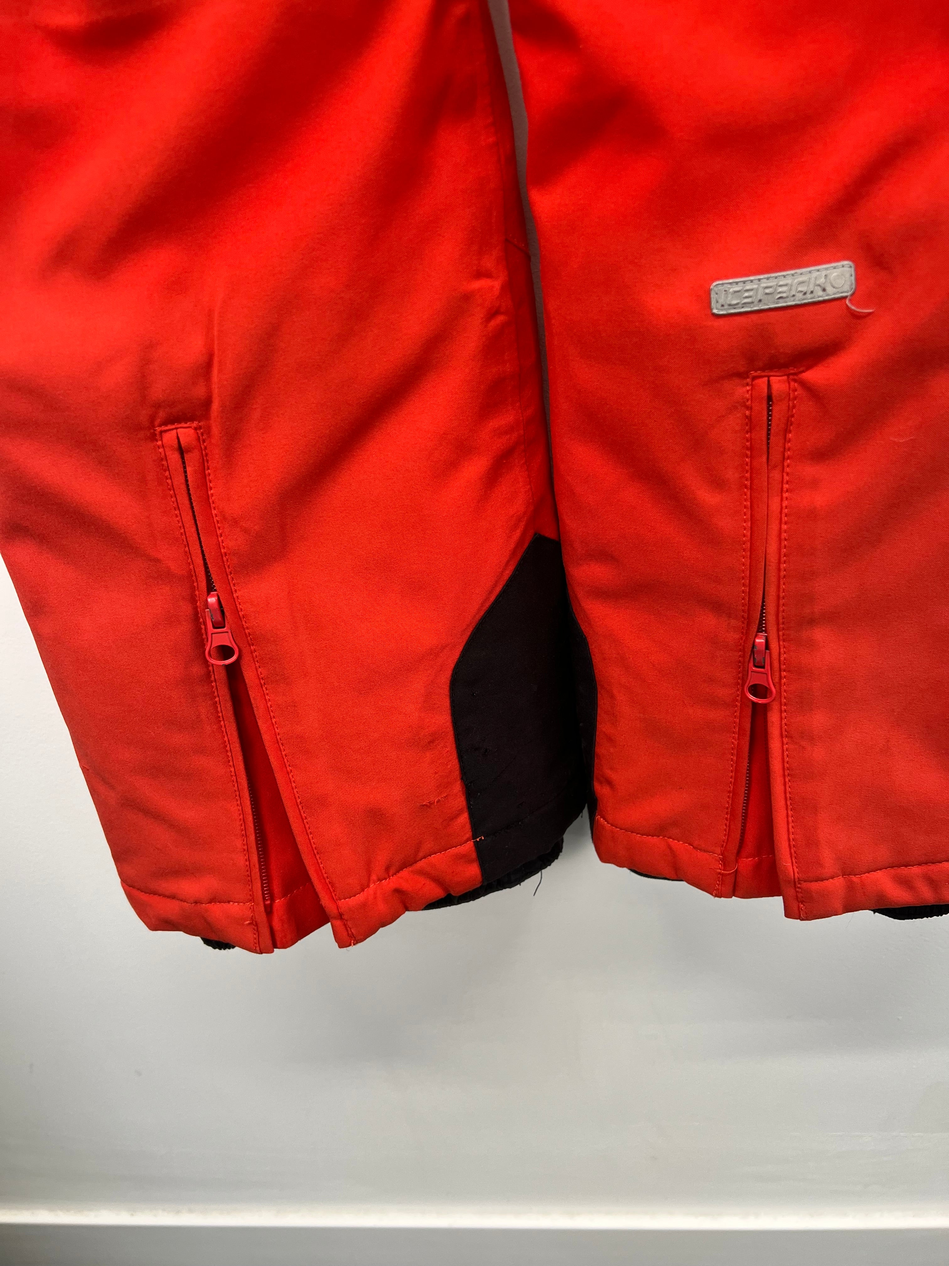 Label inside trousers showing Icepeak logo and size tag age 9-10 (140cm)