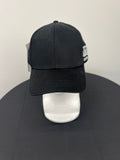 Front view of Canterbury classic black cap with embroidered logo on side