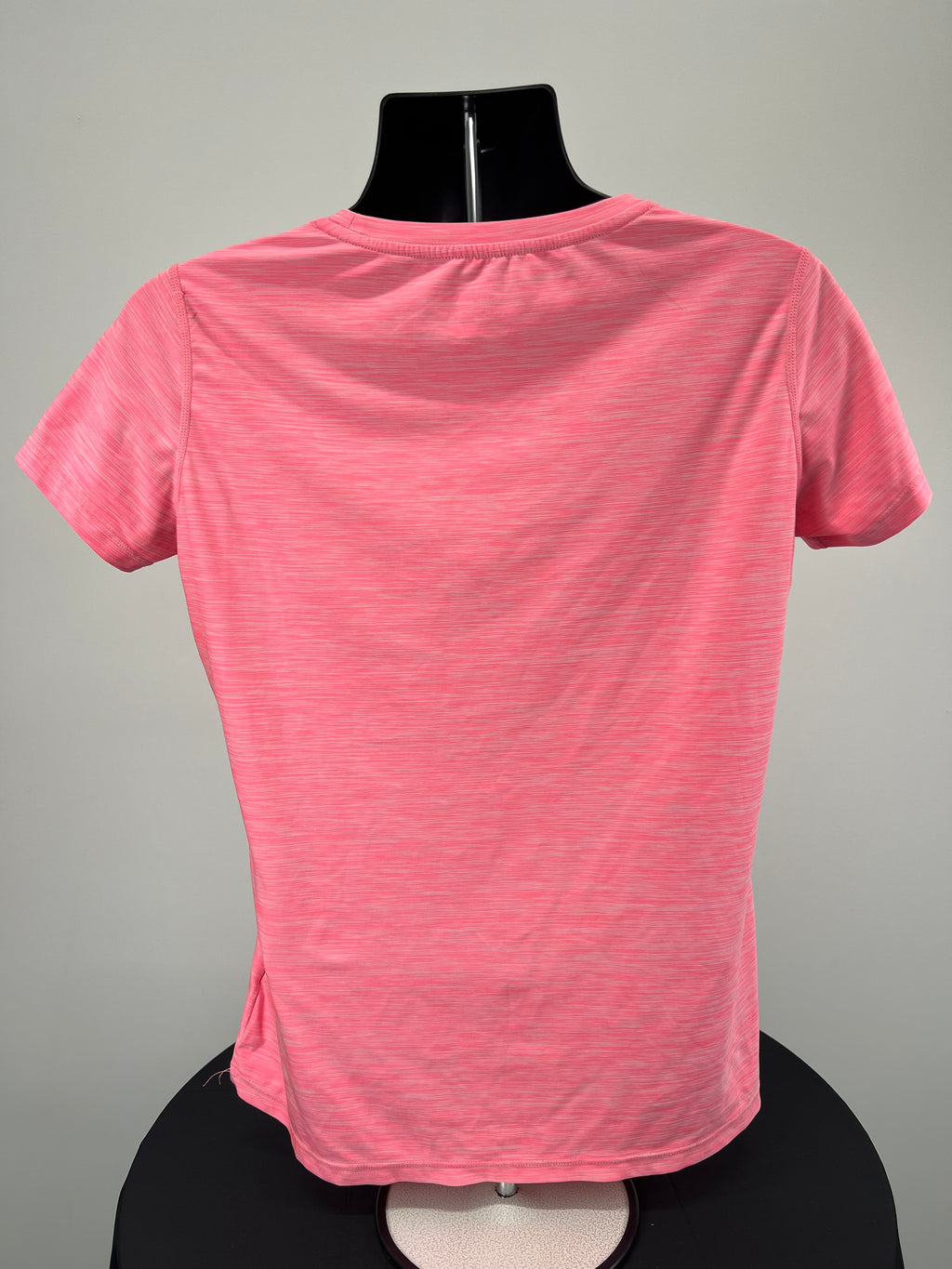 Back view of Trespass Duoskin pink t-shirt on black mannequin