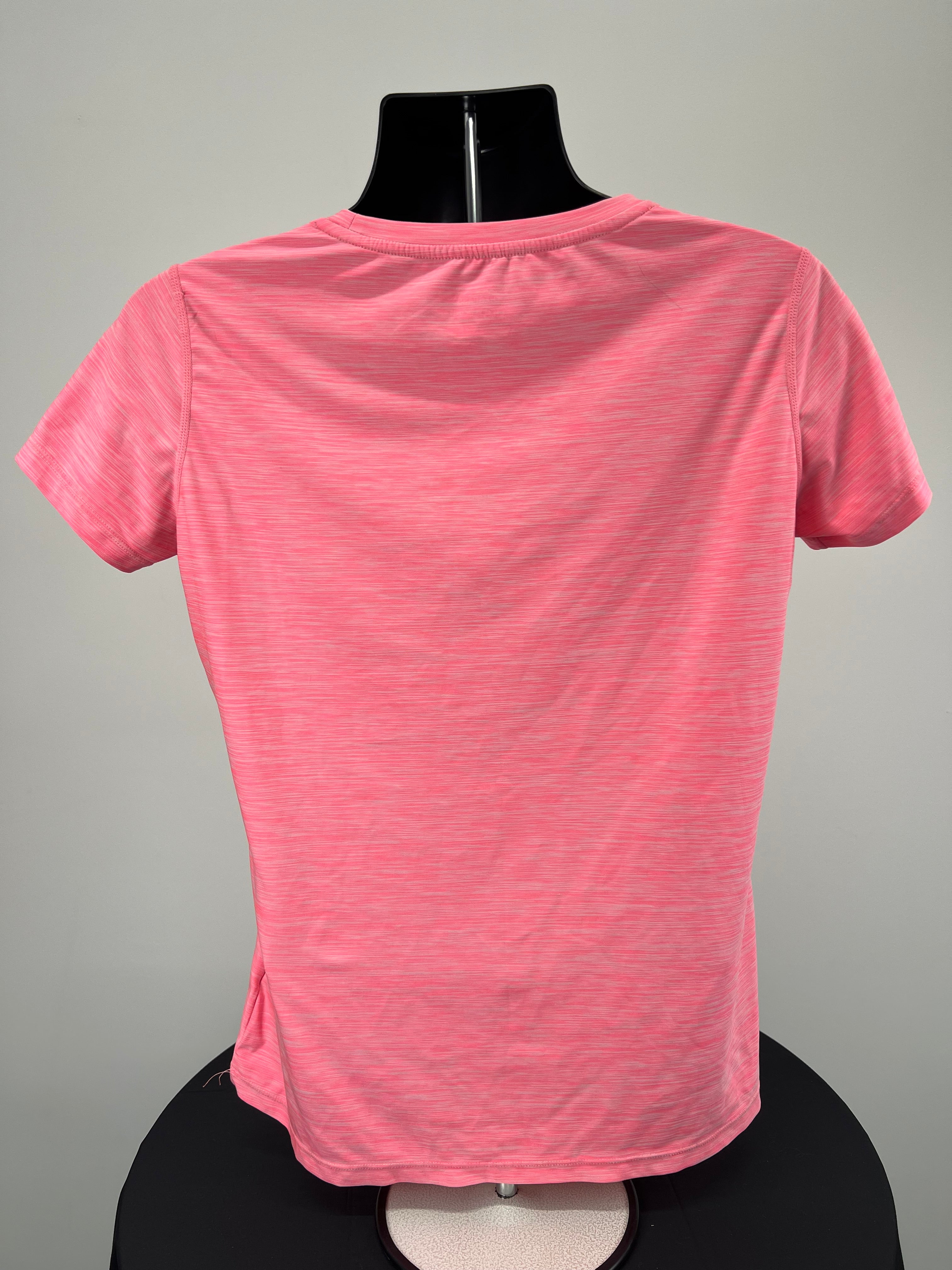 Back view of Trespass Duoskin pink t-shirt on black mannequin