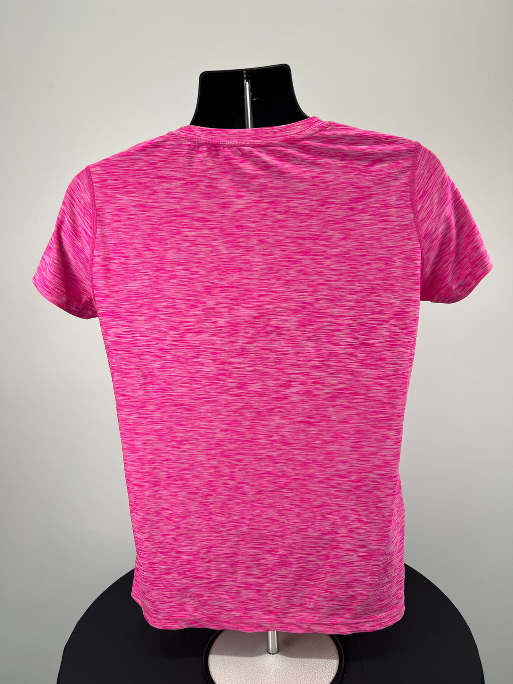Back view of Trespass Duoskin pink short sleeve T-shirt with subtle heathered design