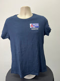 Front view of navy British Sailing Team t-shirt with logos of British Sailing Team and Volvo