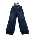black Campri Ski Action insulated salopettes with adjustable straps and elasticated ankle cuffs laid on grass background