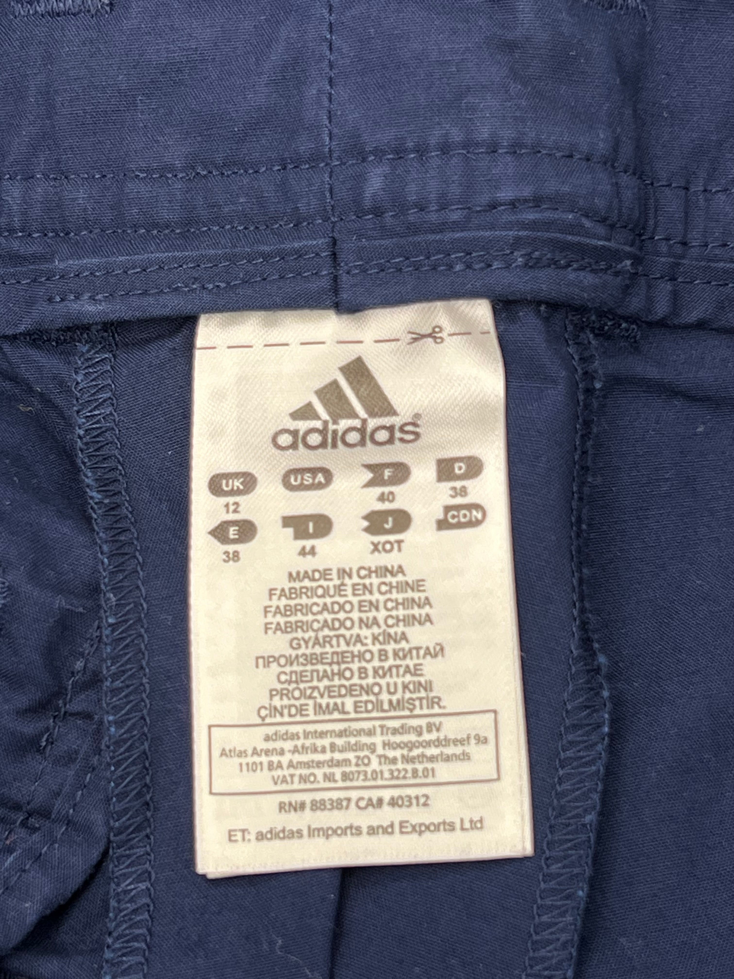 Adidas size label inside Team GB women's shorts showing size UK 12