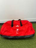 Red Adidas sports bag with black straps and Paralympics GB Rio 2016 logos