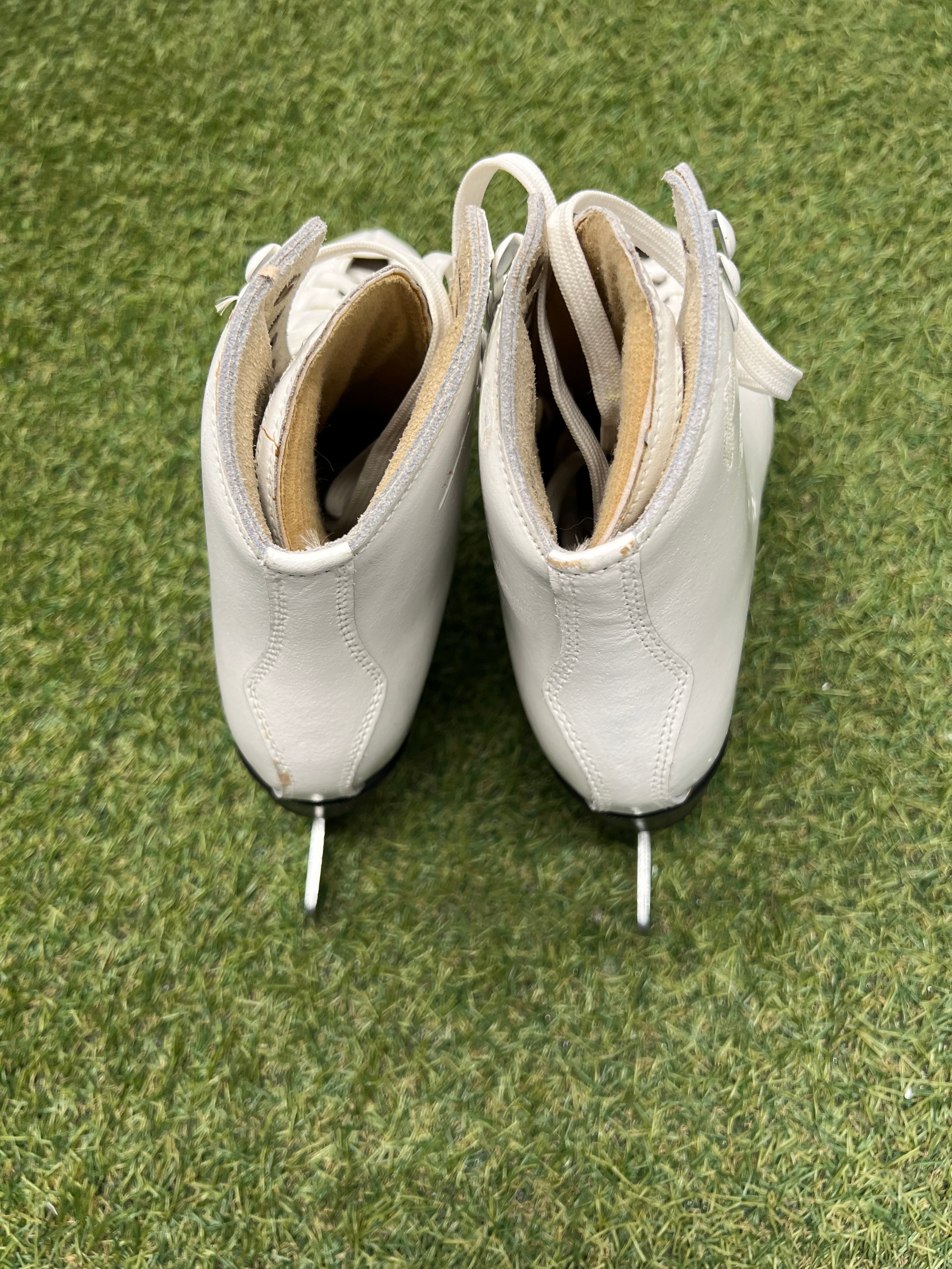 Back view of skates showing reinforced heel and ankle support