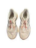 Top view of beige adidas Solar Glide running shoes without laces