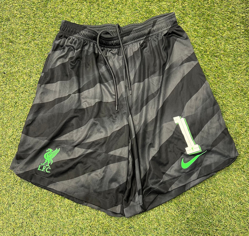 Liverpool FC Nike Dri Fit Shorts - Black Patterned - Squad Worn - XL
