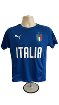 Front view of Puma Italy kids football shirt with crest and Italia text