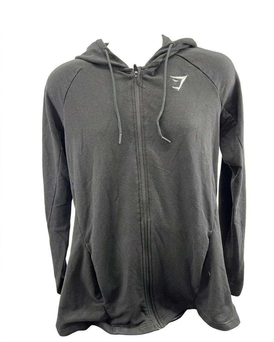 Men's Black Gymshark Zip-Up Hoodie