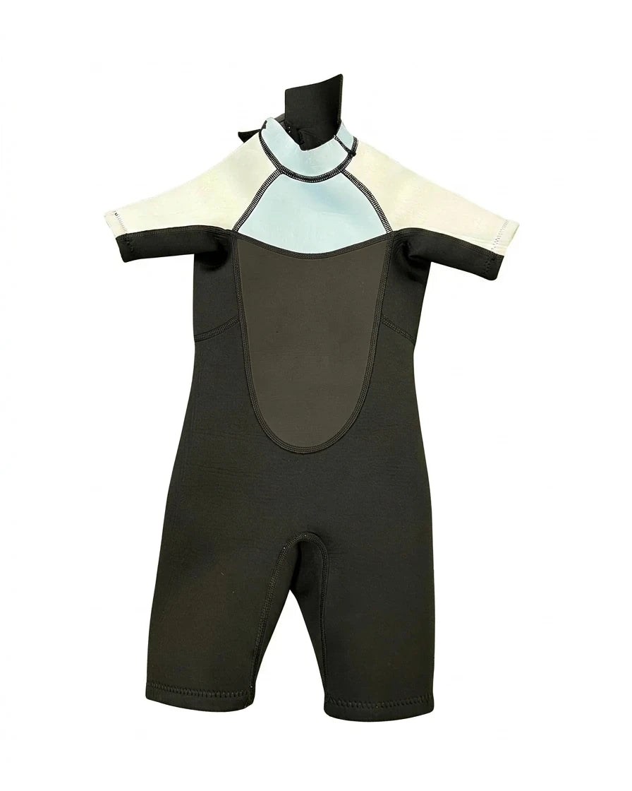 Kids Short Sleeve Wetsuit with Back Zip
