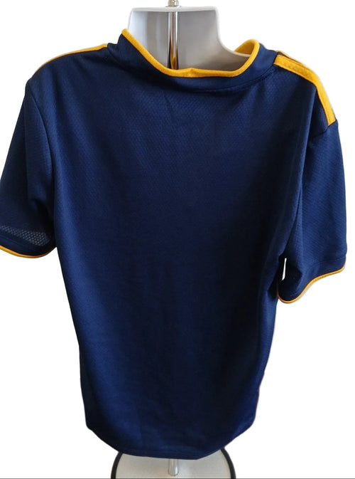 Back view of Adidas Aberdeen FC navy football shirt with yellow trim