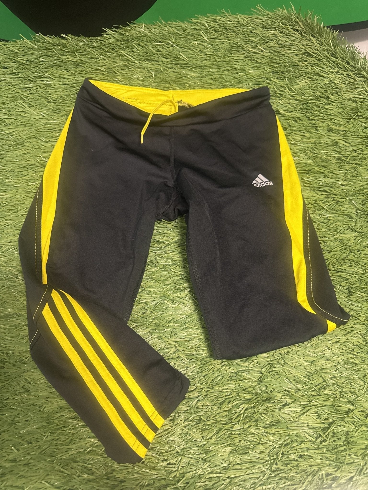 Adidas Black and Yellow Sports Tights - kitround kitround product