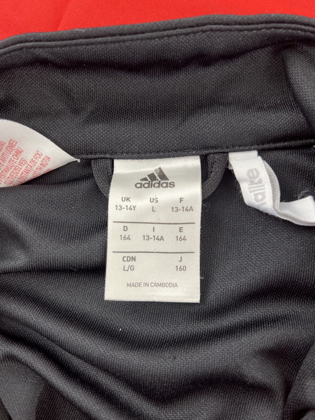 Adidas Climalite Black Football Jacket Age 13 - 14 - kitround kitround product