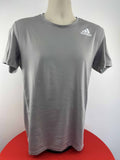 Front view of grey adidas Techfit Training T-Shirt in size large