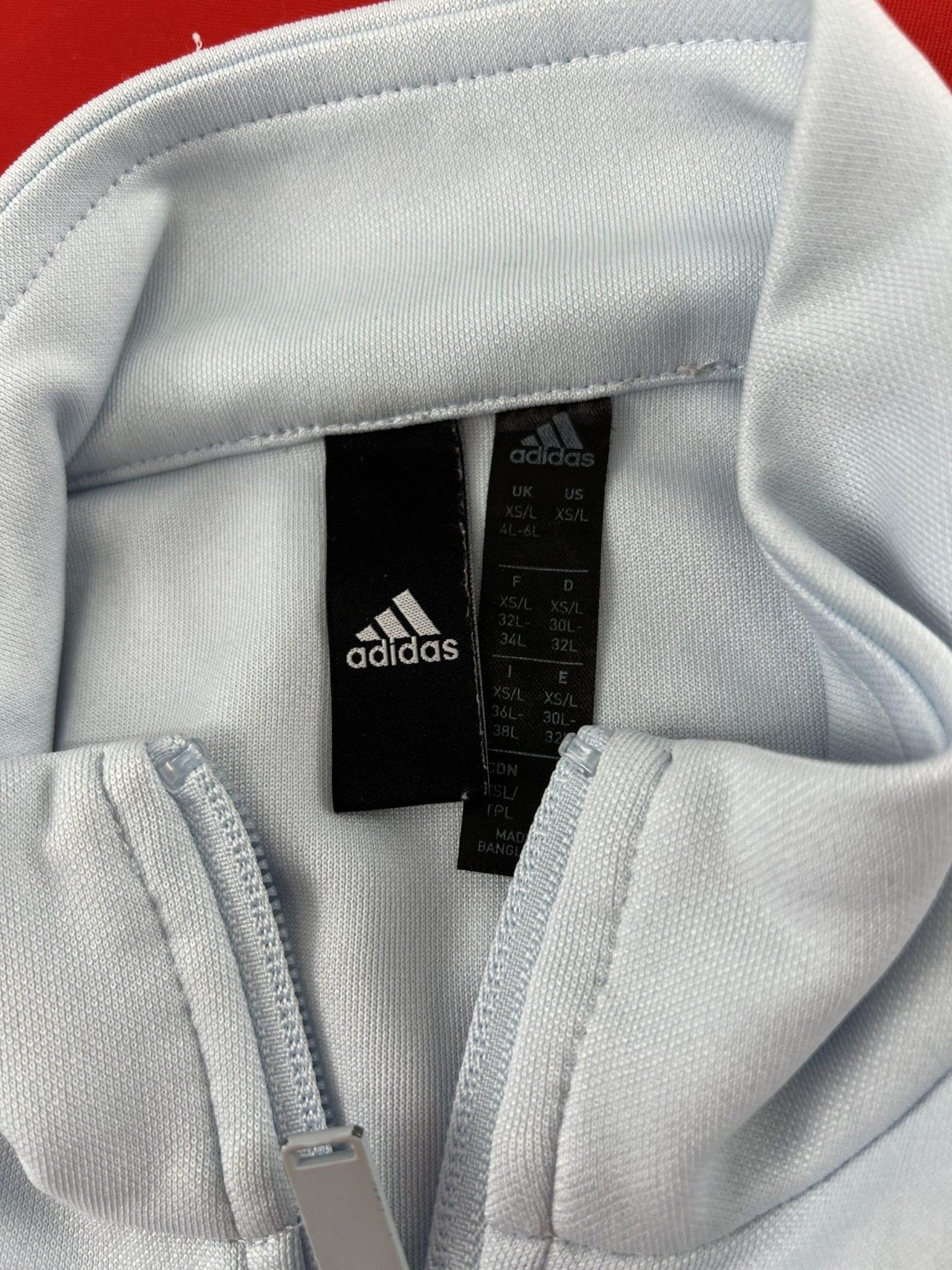 adidas Light Blue Zip - up Hoodie - kitround kitround product