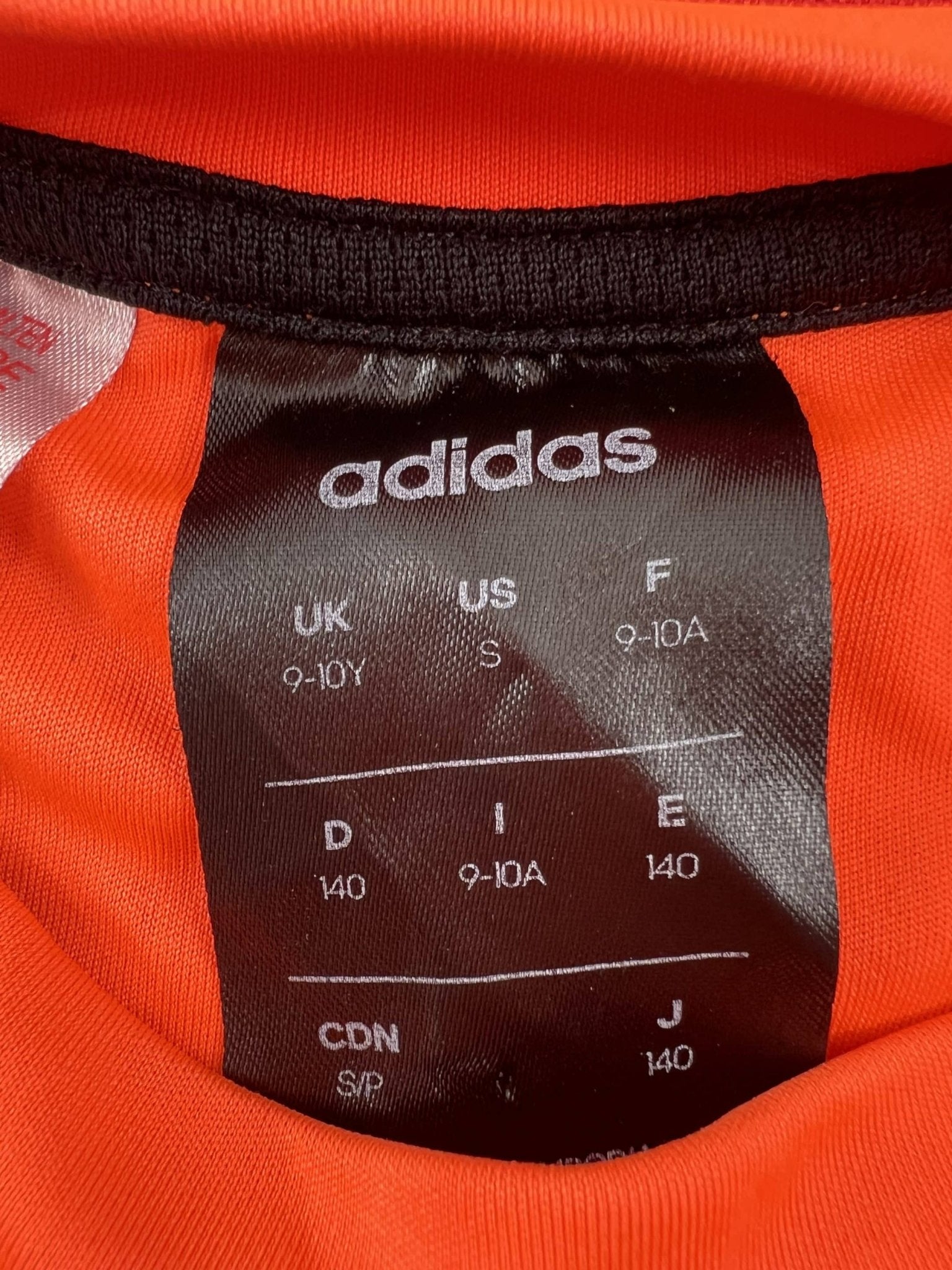 adidas Orange Football Shirt Age 9 - 10 - kitround kitround product