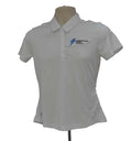 Front view of white adidas Performance Polo Shirt with International Series Morocco logo displayed on mannequin